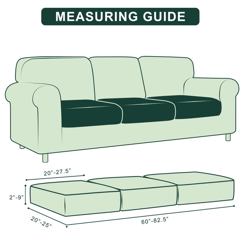 Hokway Stretch Couch Cushion Slipcovers Reversible Cushion Replacement Slipcovers Sofa Cushion Covers(Denim Blue, 3) - Image 3